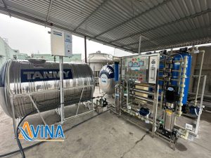 Hình ảnh tổng quan bộ lọc RO 1500L tại nhà máy ở Bắc Ninh