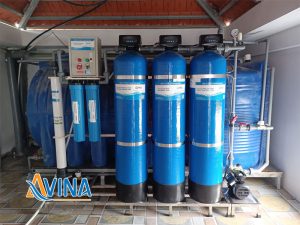 Hệ thống lọc sinh hoạt 3 cột lọc composite kèm màng siêu lọc UF